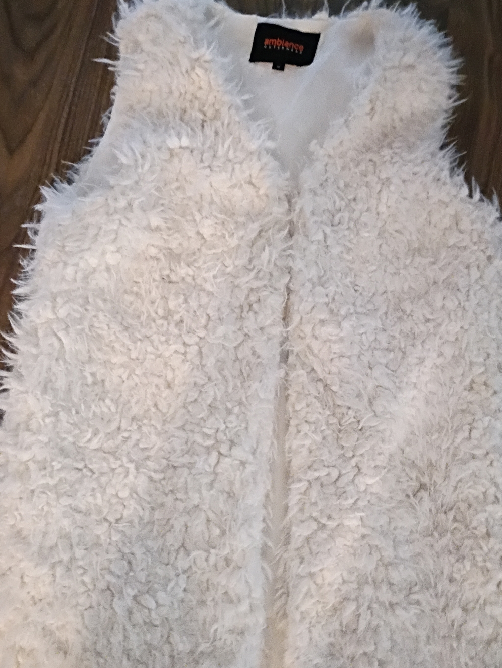 Ambiance Cream Faux-Fur Women's Vest